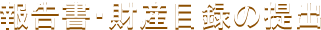 報告書・財産目録の提出